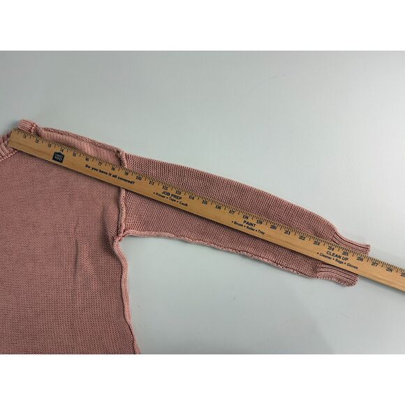 b.original by Shoe Fly Women's Pink Cropped Oversized Pullover Sweater Size S - Picture 9 of 10